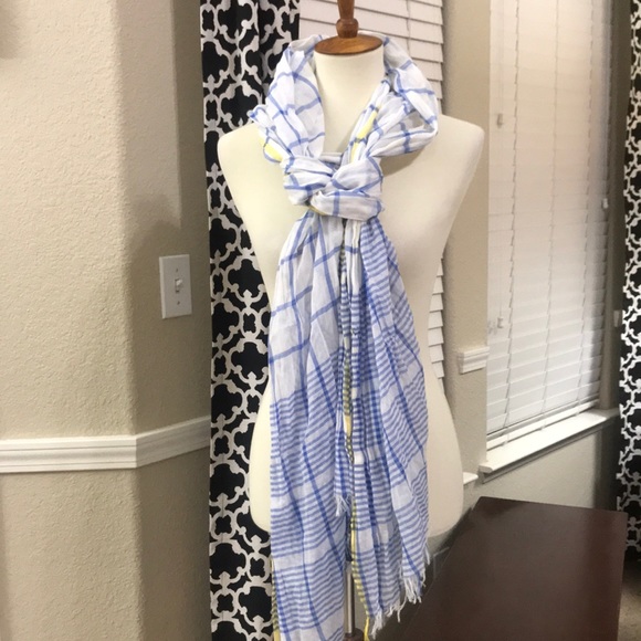 American Eagle Outfitters Accessories - American Eagle scarf in white, blue & yellow
